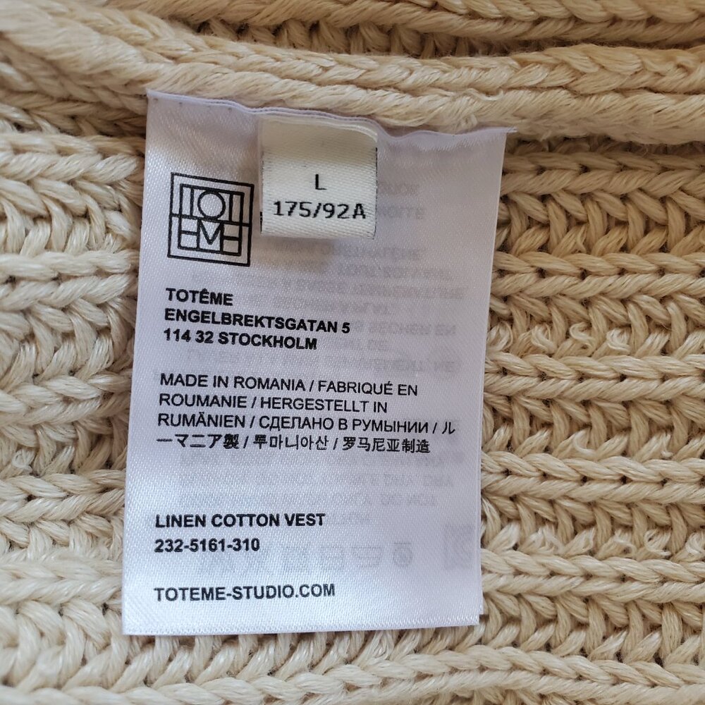 TOTEME ! chunky-knit linen-blend vest (L) - Picture 6 of 14